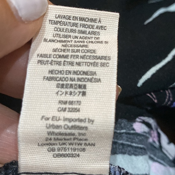 Free People Clear Skies Are Blue Floral Printed Tunic Cold Shoulder Dress Sz M - Picture 13 of 13